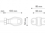 Lampa obrysowa, pozycyjna LED, róg, 10-30V, 180° TT.12171