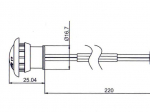 Lampa obrysowa boczna LED, pomarańczowa, 12V TT.12530A