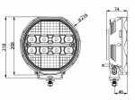 Lampa drogowa LED, 9-calowa, 200W, 17500 Lm, z podwójnym światłem pozycyjnym TT.11106