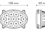 Lampa robocza LED, 39W, rozproszona, owalna do John Deere TT.13506