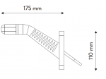 Lampa obrysowa, pozycyjna LED, róg, lewa, 10-30V, 60° TT.12170L