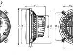 Lampa przednia 60W, światło mijania i drogowe, okrągła, dedykowana do Fendt, Massey Ferguson TT.16602