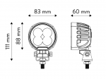 Lampa Robocza OSRAM 4 LED, 40 Wat skupiona, okrągła TT.13343S