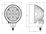 Lampa robocza OSRAM 4 LED, 60W, rozproszona, czarna, okrągła, przeznaczona do John Deere TT.16605